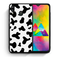 Thumbnail for Θήκη Samsung M20 Cow Print από τη Smartfits με σχέδιο στο πίσω μέρος και μαύρο περίβλημα | Samsung M20 Cow Print case with colorful back and black bezels
