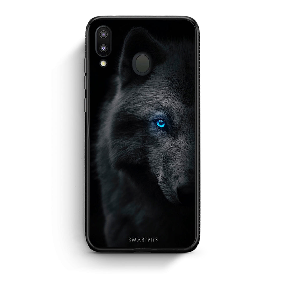 Samsung M20 Dark Wolf θήκη από τη Smartfits με σχέδιο στο πίσω μέρος και μαύρο περίβλημα | Smartphone case with colorful back and black bezels by Smartfits