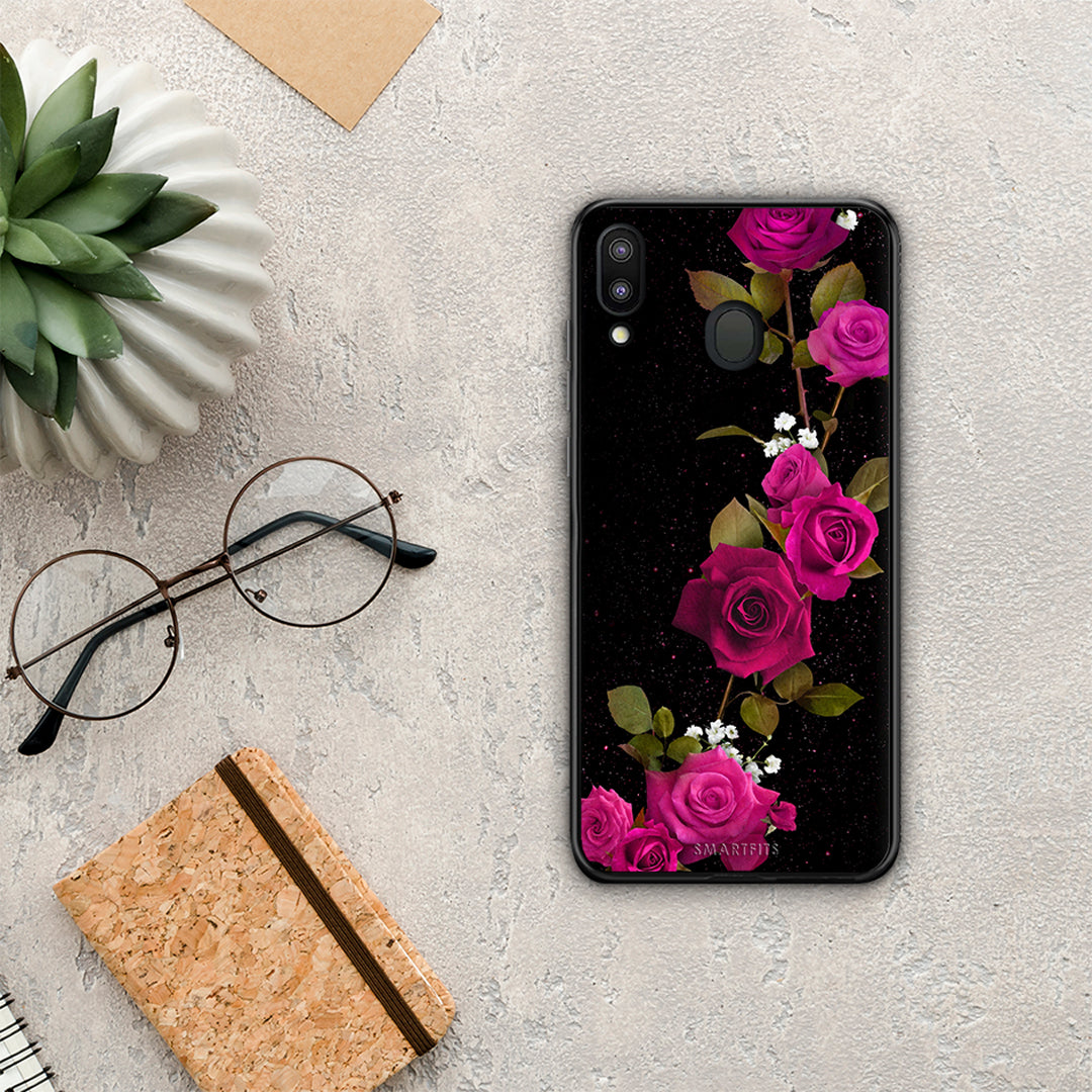 Flower Red Roses - Samsung Galaxy M20 θήκη