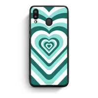 Thumbnail for Samsung M20 Green Hearts θήκη από τη Smartfits με σχέδιο στο πίσω μέρος και μαύρο περίβλημα | Smartphone case with colorful back and black bezels by Smartfits