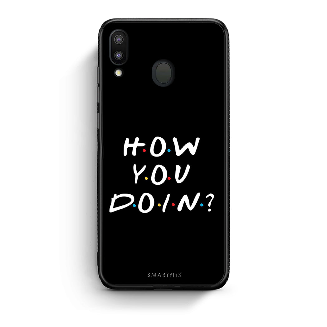 Samsung M20 How You Doin θήκη από τη Smartfits με σχέδιο στο πίσω μέρος και μαύρο περίβλημα | Smartphone case with colorful back and black bezels by Smartfits