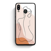 Thumbnail for Samsung M20 LineArt Woman θήκη από τη Smartfits με σχέδιο στο πίσω μέρος και μαύρο περίβλημα | Smartphone case with colorful back and black bezels by Smartfits