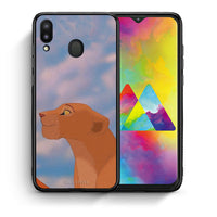 Thumbnail for Θήκη Αγίου Βαλεντίνου Samsung M20 Lion Love 2 από τη Smartfits με σχέδιο στο πίσω μέρος και μαύρο περίβλημα | Samsung M20 Lion Love 2 case with colorful back and black bezels