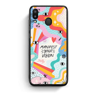 Thumbnail for Samsung M20 Manifest Your Vision θήκη από τη Smartfits με σχέδιο στο πίσω μέρος και μαύρο περίβλημα | Smartphone case with colorful back and black bezels by Smartfits