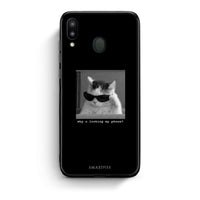 Thumbnail for Samsung M20 Meme Cat θήκη από τη Smartfits με σχέδιο στο πίσω μέρος και μαύρο περίβλημα | Smartphone case with colorful back and black bezels by Smartfits