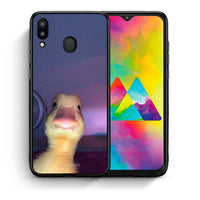 Thumbnail for Θήκη Samsung M20 Meme Duck από τη Smartfits με σχέδιο στο πίσω μέρος και μαύρο περίβλημα | Samsung M20 Meme Duck case with colorful back and black bezels