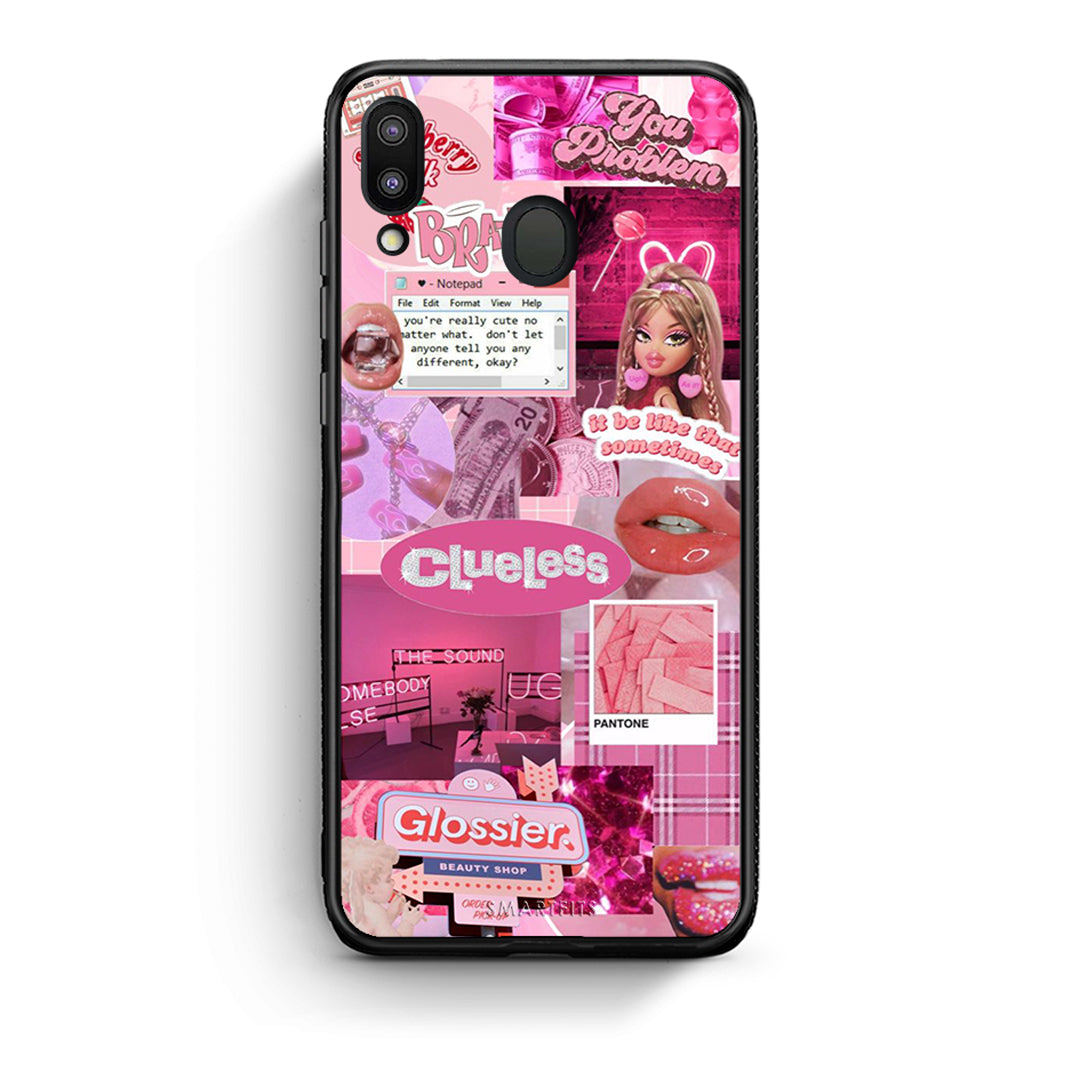 Samsung M20 Pink Love Θήκη Αγίου Βαλεντίνου από τη Smartfits με σχέδιο στο πίσω μέρος και μαύρο περίβλημα | Smartphone case with colorful back and black bezels by Smartfits
