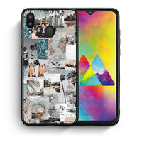 Thumbnail for Θήκη Samsung M20 Retro Beach Life από τη Smartfits με σχέδιο στο πίσω μέρος και μαύρο περίβλημα | Samsung M20 Retro Beach Life case with colorful back and black bezels