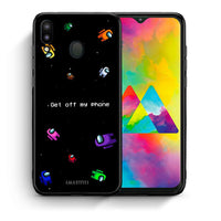 Thumbnail for Θήκη Samsung M20 AFK Text από τη Smartfits με σχέδιο στο πίσω μέρος και μαύρο περίβλημα | Samsung M20 AFK Text case with colorful back and black bezels
