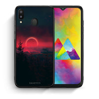 Thumbnail for Θήκη Samsung M20 Sunset Tropic από τη Smartfits με σχέδιο στο πίσω μέρος και μαύρο περίβλημα | Samsung M20 Sunset Tropic case with colorful back and black bezels