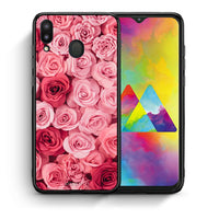 Thumbnail for Θήκη Samsung M20 RoseGarden Valentine από τη Smartfits με σχέδιο στο πίσω μέρος και μαύρο περίβλημα | Samsung M20 RoseGarden Valentine case with colorful back and black bezels