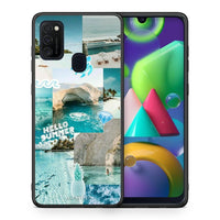 Thumbnail for Θήκη Samsung M21 / M31 Aesthetic Summer από τη Smartfits με σχέδιο στο πίσω μέρος και μαύρο περίβλημα | Samsung M21 / M31 Aesthetic Summer case with colorful back and black bezels