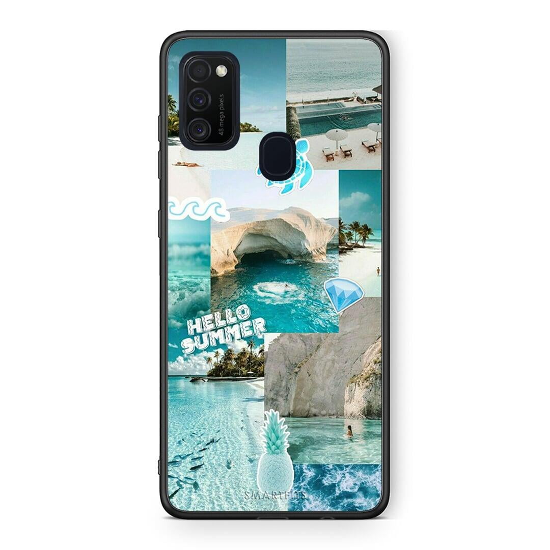 Samsung M21 / M31 Aesthetic Summer Θήκη από τη Smartfits με σχέδιο στο πίσω μέρος και μαύρο περίβλημα | Smartphone case with colorful back and black bezels by Smartfits