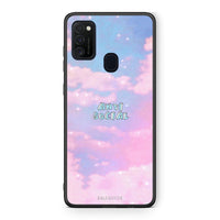Thumbnail for Samsung M21 / M31 Anti Social Θήκη Αγίου Βαλεντίνου από τη Smartfits με σχέδιο στο πίσω μέρος και μαύρο περίβλημα | Smartphone case with colorful back and black bezels by Smartfits