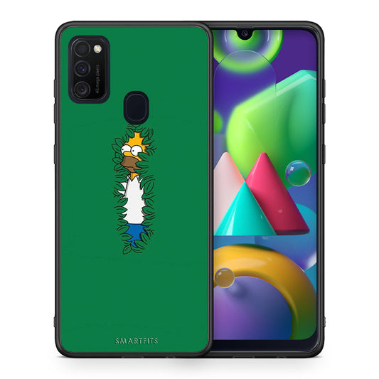 Θήκη Αγίου Βαλεντίνου Samsung M21 / M31 Bush Man από τη Smartfits με σχέδιο στο πίσω μέρος και μαύρο περίβλημα | Samsung M21 / M31 Bush Man case with colorful back and black bezels