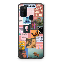 Thumbnail for Samsung M21 / M31 Collage Bitchin Θήκη Αγίου Βαλεντίνου από τη Smartfits με σχέδιο στο πίσω μέρος και μαύρο περίβλημα | Smartphone case with colorful back and black bezels by Smartfits