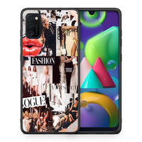 Thumbnail for Θήκη Αγίου Βαλεντίνου Samsung M21 / M31 Collage Fashion από τη Smartfits με σχέδιο στο πίσω μέρος και μαύρο περίβλημα | Samsung M21 / M31 Collage Fashion case with colorful back and black bezels