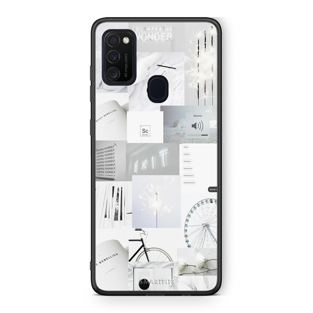 Samsung M21 / M31 Collage Make Me Wonder Θήκη Αγίου Βαλεντίνου από τη Smartfits με σχέδιο στο πίσω μέρος και μαύρο περίβλημα | Smartphone case with colorful back and black bezels by Smartfits