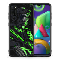 Thumbnail for Θήκη Αγίου Βαλεντίνου Samsung M21 / M31 Green Soldier από τη Smartfits με σχέδιο στο πίσω μέρος και μαύρο περίβλημα | Samsung M21 / M31 Green Soldier case with colorful back and black bezels