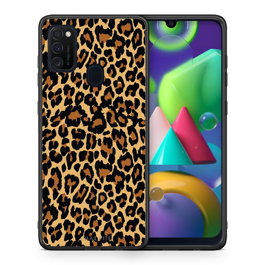 Θήκη Samsung M21/M31 Leopard Animal από τη Smartfits με σχέδιο στο πίσω μέρος και μαύρο περίβλημα | Samsung M21/M31 Leopard Animal case with colorful back and black bezels