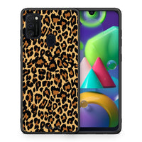 Thumbnail for Θήκη Samsung M21/M31 Leopard Animal από τη Smartfits με σχέδιο στο πίσω μέρος και μαύρο περίβλημα | Samsung M21/M31 Leopard Animal case with colorful back and black bezels