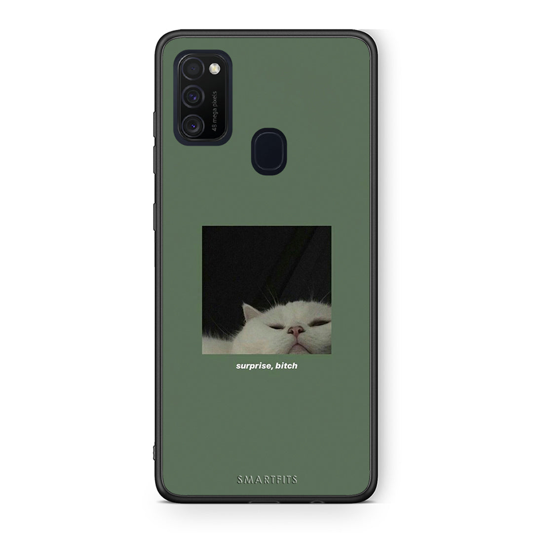 Samsung M21/M31 Bitch Surprise θήκη από τη Smartfits με σχέδιο στο πίσω μέρος και μαύρο περίβλημα | Smartphone case with colorful back and black bezels by Smartfits