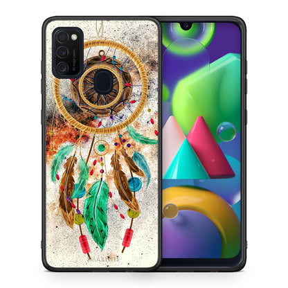 Θήκη Samsung M21/M31 DreamCatcher Boho από τη Smartfits με σχέδιο στο πίσω μέρος και μαύρο περίβλημα | Samsung M21/M31 DreamCatcher Boho case with colorful back and black bezels