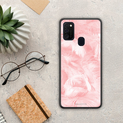 Boho Pink Feather - Samsung Galaxy M21 / M30s θήκη