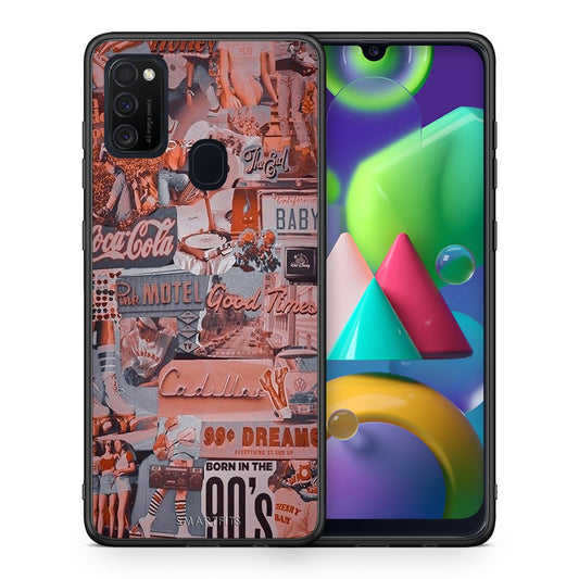 Θήκη Samsung M21/M31 Born In 90s από τη Smartfits με σχέδιο στο πίσω μέρος και μαύρο περίβλημα | Samsung M21/M31 Born In 90s case with colorful back and black bezels