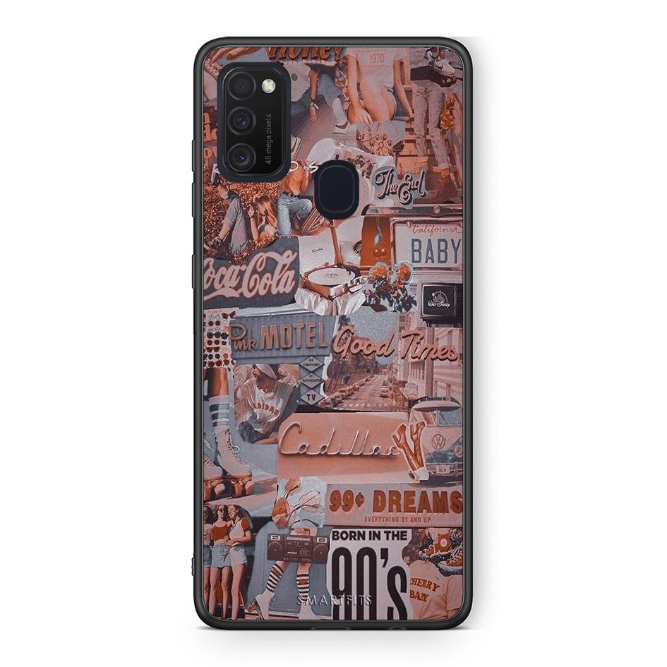 Samsung M21/M31 Born In 90s θήκη από τη Smartfits με σχέδιο στο πίσω μέρος και μαύρο περίβλημα | Smartphone case with colorful back and black bezels by Smartfits