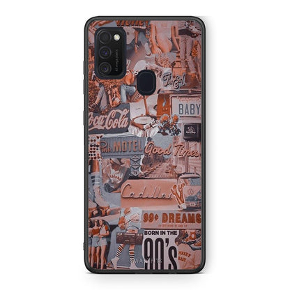 Samsung M21/M31 Born In 90s θήκη από τη Smartfits με σχέδιο στο πίσω μέρος και μαύρο περίβλημα | Smartphone case with colorful back and black bezels by Smartfits