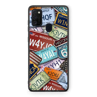 Thumbnail for Samsung M21/M31 Car Plates θήκη από τη Smartfits με σχέδιο στο πίσω μέρος και μαύρο περίβλημα | Smartphone case with colorful back and black bezels by Smartfits
