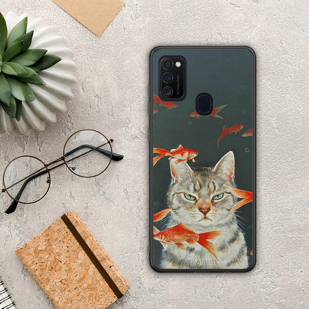 Cat Goldfish - Samsung Galaxy M21 / M30s θήκη
