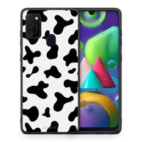 Thumbnail for Θήκη Samsung M21/M31 Cow Print από τη Smartfits με σχέδιο στο πίσω μέρος και μαύρο περίβλημα | Samsung M21/M31 Cow Print case with colorful back and black bezels