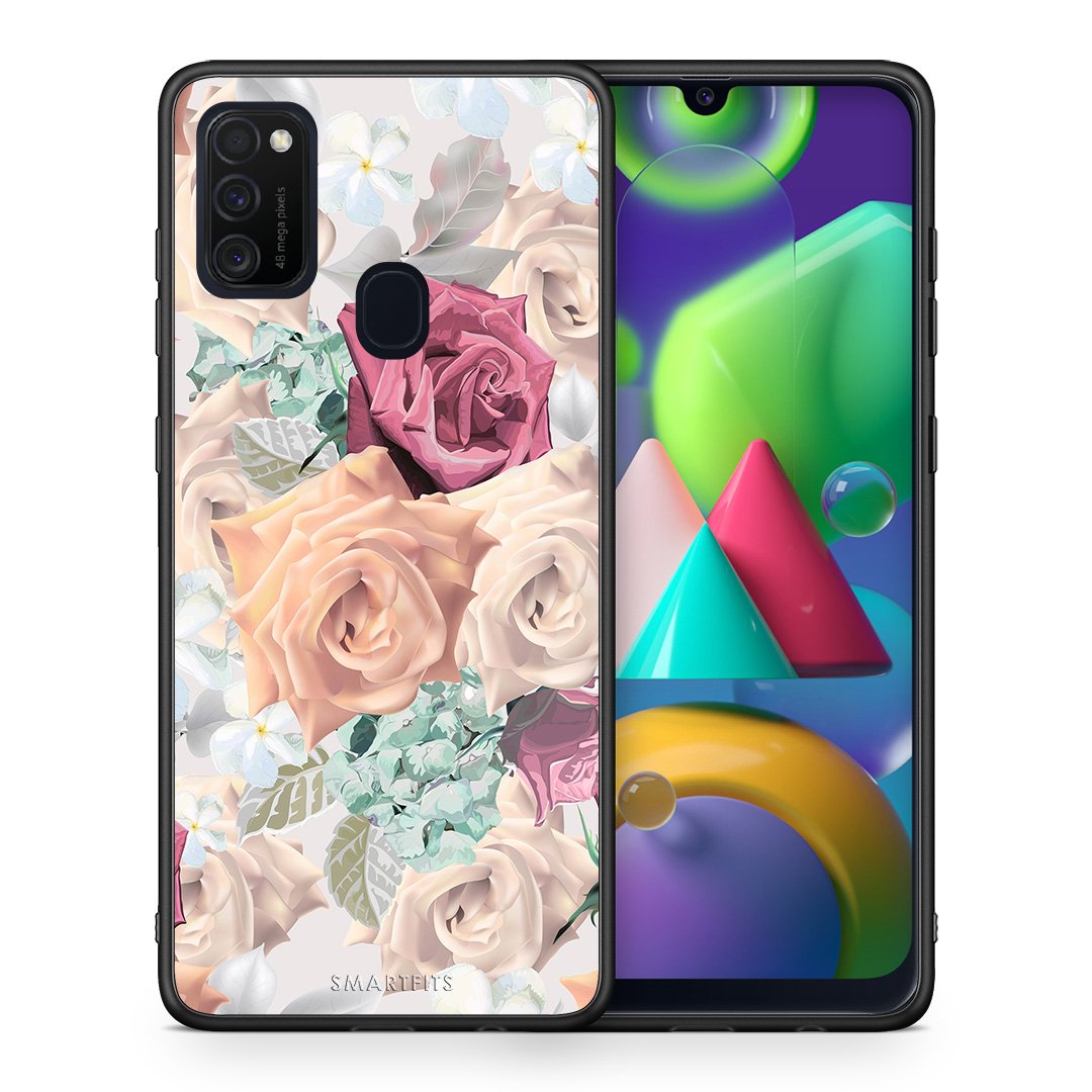 Θήκη Samsung M21/M31 Bouquet Floral από τη Smartfits με σχέδιο στο πίσω μέρος και μαύρο περίβλημα | Samsung M21/M31 Bouquet Floral case with colorful back and black bezels