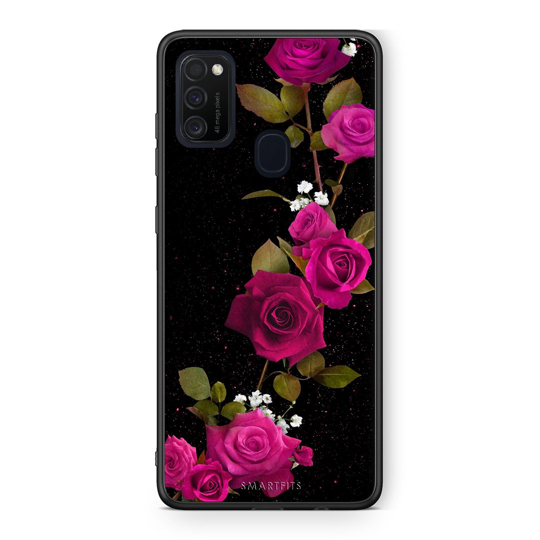 4 - Samsung M21/M31 Red Roses Flower case, cover, bumper