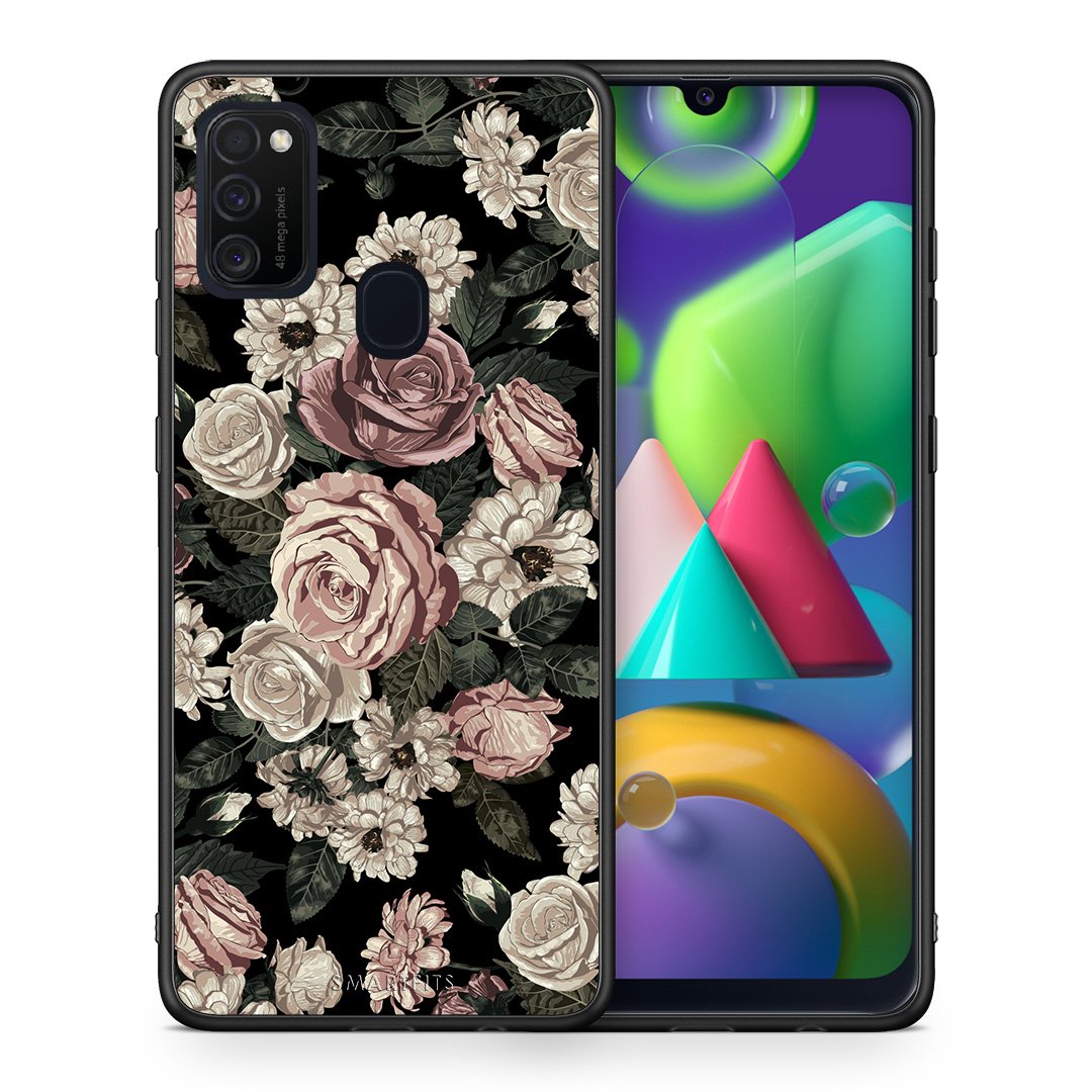 Θήκη Samsung M21/M31 Wild Roses Flower από τη Smartfits με σχέδιο στο πίσω μέρος και μαύρο περίβλημα | Samsung M21/M31 Wild Roses Flower case with colorful back and black bezels