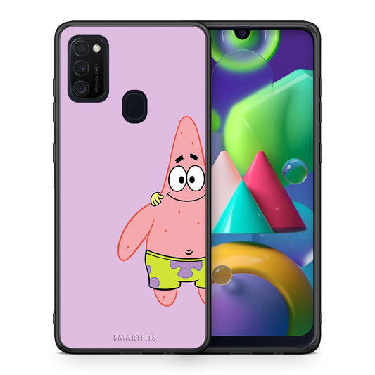Θήκη Samsung M21/M31  Friends Patrick από τη Smartfits με σχέδιο στο πίσω μέρος και μαύρο περίβλημα | Samsung M21/M31  Friends Patrick case with colorful back and black bezels