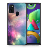 Thumbnail for Θήκη Samsung M21/M31 Rainbow Galaxy από τη Smartfits με σχέδιο στο πίσω μέρος και μαύρο περίβλημα | Samsung M21/M31 Rainbow Galaxy case with colorful back and black bezels