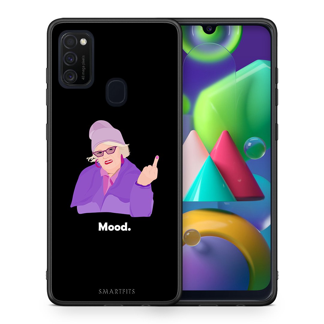 Θήκη Samsung M21/M31 Grandma Mood Black από τη Smartfits με σχέδιο στο πίσω μέρος και μαύρο περίβλημα | Samsung M21/M31 Grandma Mood Black case with colorful back and black bezels