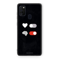 Thumbnail for Samsung M21 / M31 Heart Vs Brain Θήκη Αγίου Βαλεντίνου από τη Smartfits με σχέδιο στο πίσω μέρος και μαύρο περίβλημα | Smartphone case with colorful back and black bezels by Smartfits