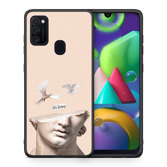 Θήκη Samsung M21/M31 In Love από τη Smartfits με σχέδιο στο πίσω μέρος και μαύρο περίβλημα | Samsung M21/M31 In Love case with colorful back and black bezels