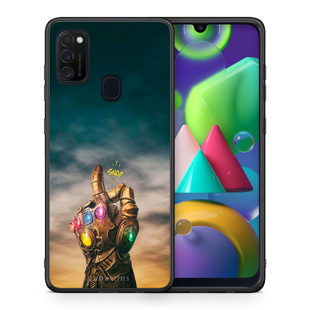 Θήκη Samsung M21/M31 Infinity Snap από τη Smartfits με σχέδιο στο πίσω μέρος και μαύρο περίβλημα | Samsung M21/M31 Infinity Snap case with colorful back and black bezels