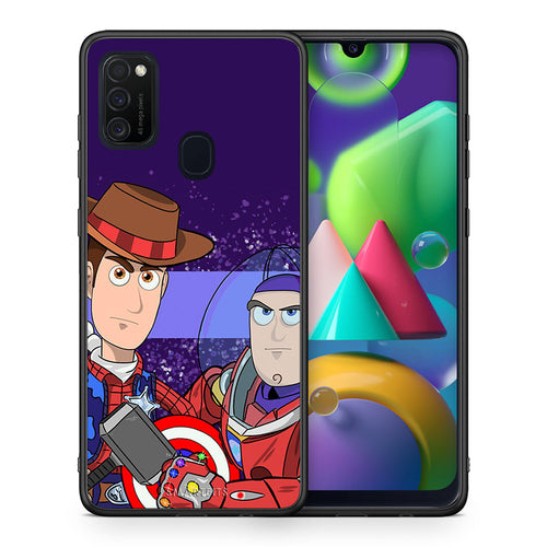 Θήκη Samsung M21/M31 Infinity Story από τη Smartfits με σχέδιο στο πίσω μέρος και μαύρο περίβλημα | Samsung M21/M31 Infinity Story case with colorful back and black bezels