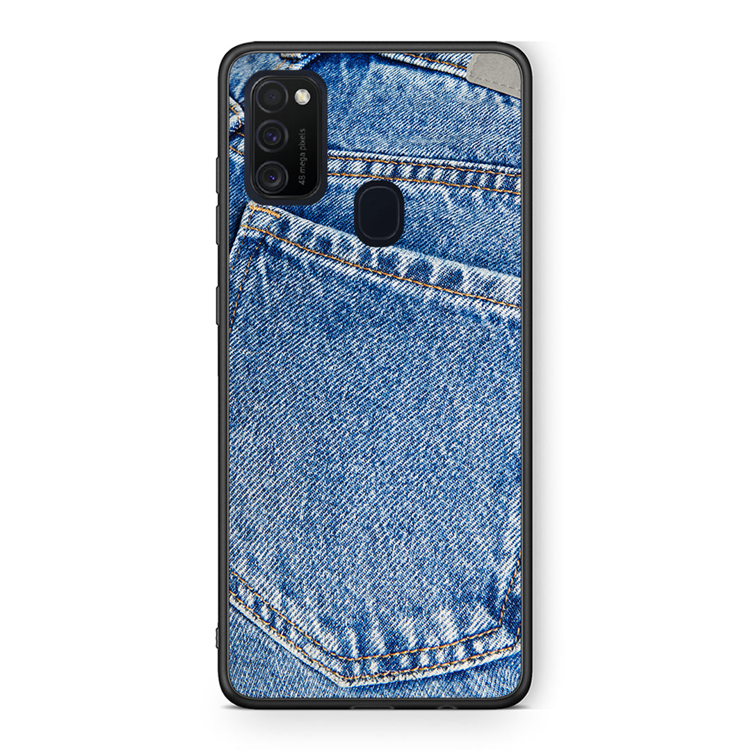 Samsung M21/M31 Jeans Pocket θήκη από τη Smartfits με σχέδιο στο πίσω μέρος και μαύρο περίβλημα | Smartphone case with colorful back and black bezels by Smartfits