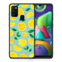 Thumbnail for Θήκη Samsung M21/M31 Lemons από τη Smartfits με σχέδιο στο πίσω μέρος και μαύρο περίβλημα | Samsung M21/M31 Lemons case with colorful back and black bezels