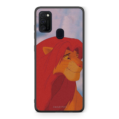 Samsung M21 / M31 Lion Love 1 Θήκη Αγίου Βαλεντίνου από τη Smartfits με σχέδιο στο πίσω μέρος και μαύρο περίβλημα | Smartphone case with colorful back and black bezels by Smartfits