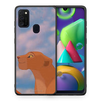 Thumbnail for Θήκη Αγίου Βαλεντίνου Samsung M21 / M31 Lion Love 2 από τη Smartfits με σχέδιο στο πίσω μέρος και μαύρο περίβλημα | Samsung M21 / M31 Lion Love 2 case with colorful back and black bezels
