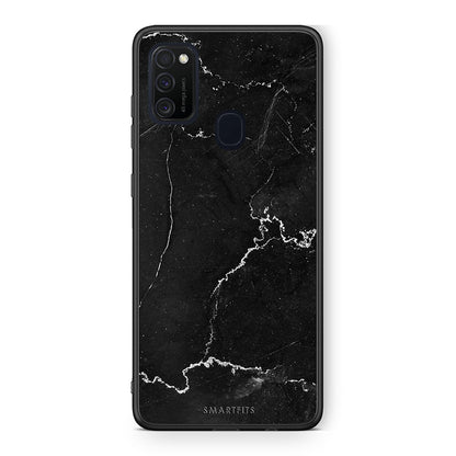 Samsung M21/M31 Marble Black θήκη από τη Smartfits με σχέδιο στο πίσω μέρος και μαύρο περίβλημα | Smartphone case with colorful back and black bezels by Smartfits