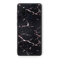 Thumbnail for 4 - Samsung M21/M31  Black Rosegold Marble case, cover, bumper